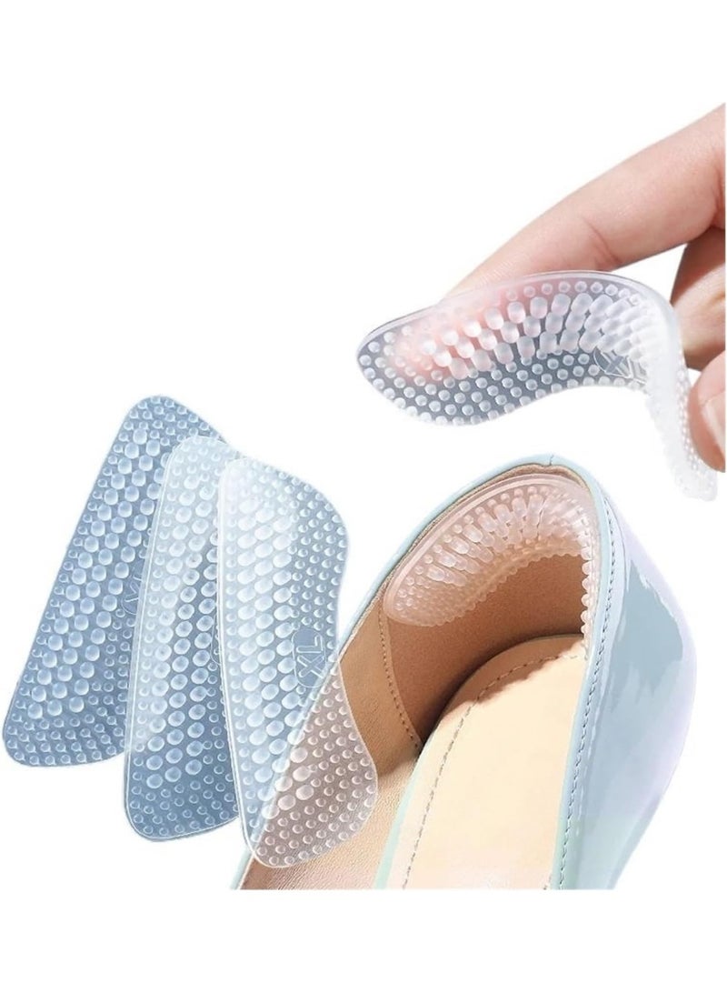 3 أزواج ملصقات من السيليكون كعب مقبضات للنساء الرجال كعب مقفزات تدرج منصات القدم كعب العناية - Image 1